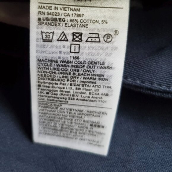 GAP Mid Rise Straight Leg Navy Blue Stretch Twill Pants Plus Size 20 - RT$60 - Picture 13 of 13